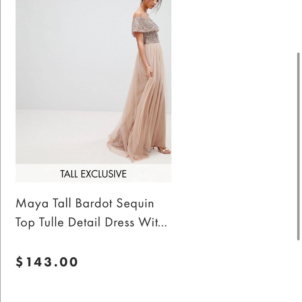 Sequin top tulle dress ASOS